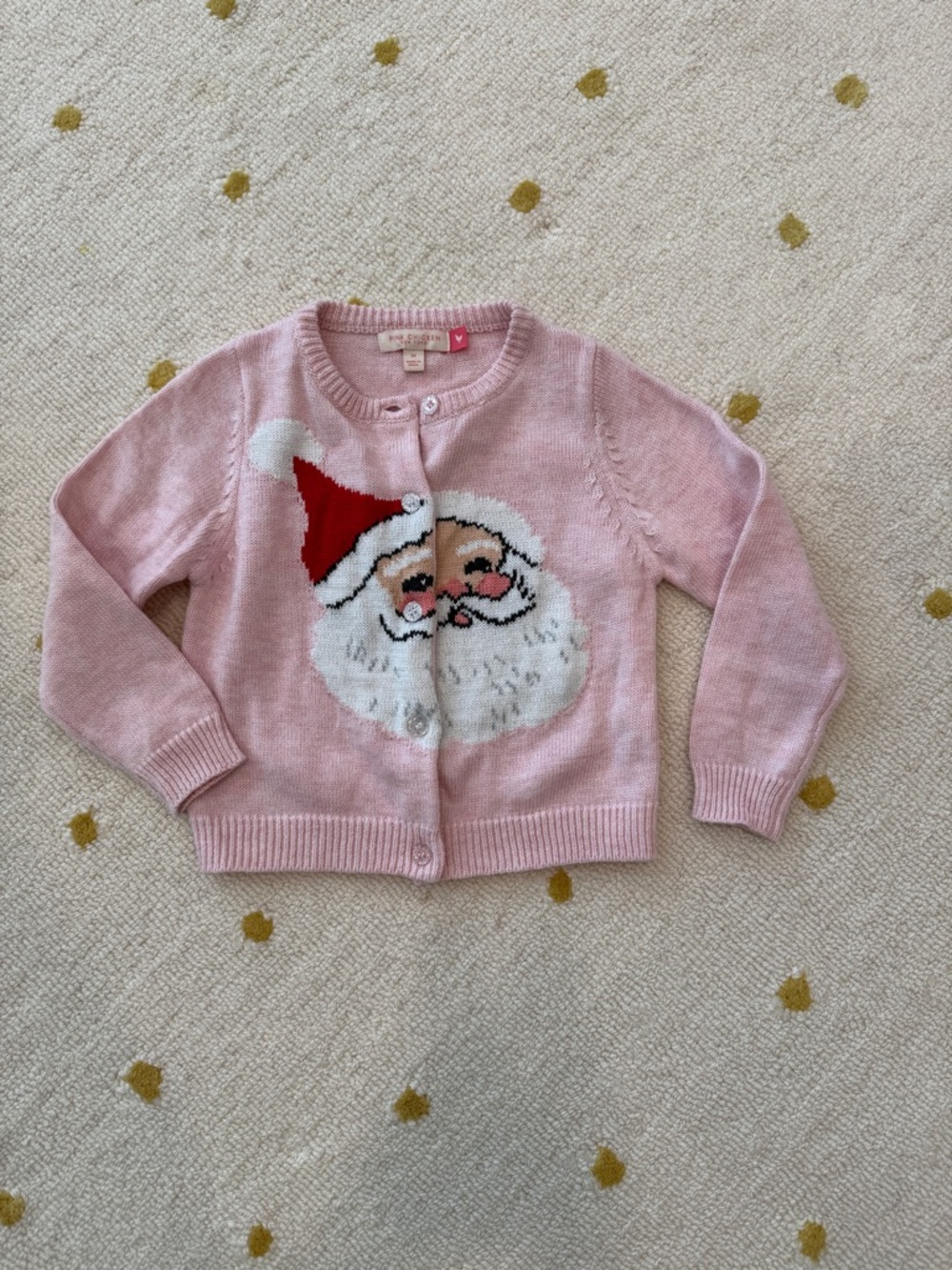 Pink Santa Holiday Cardigan